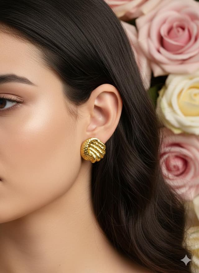 Elegant Hoop & Stud Earring 